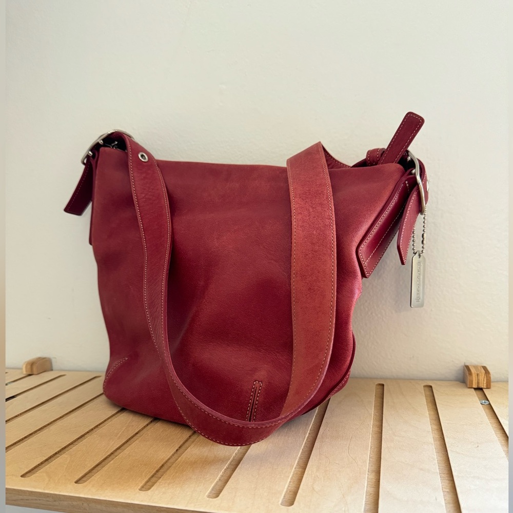 Vintage Leather Coach Bag